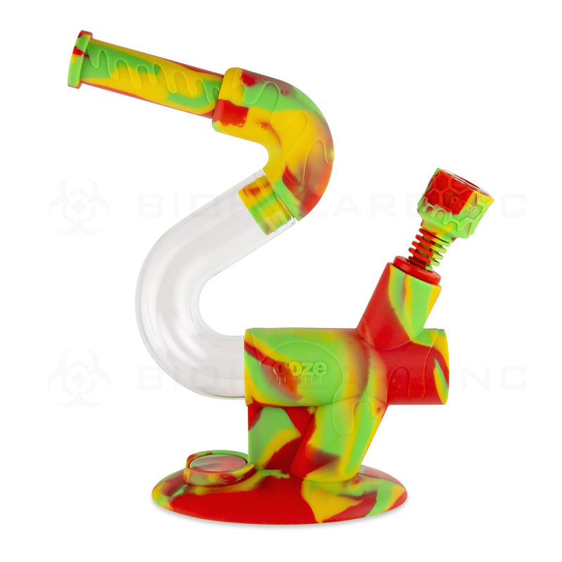 OOZE® | 4-in-1 SWERVE Hybrid Silicone Nectar Collector & Water Pipe | Rasta