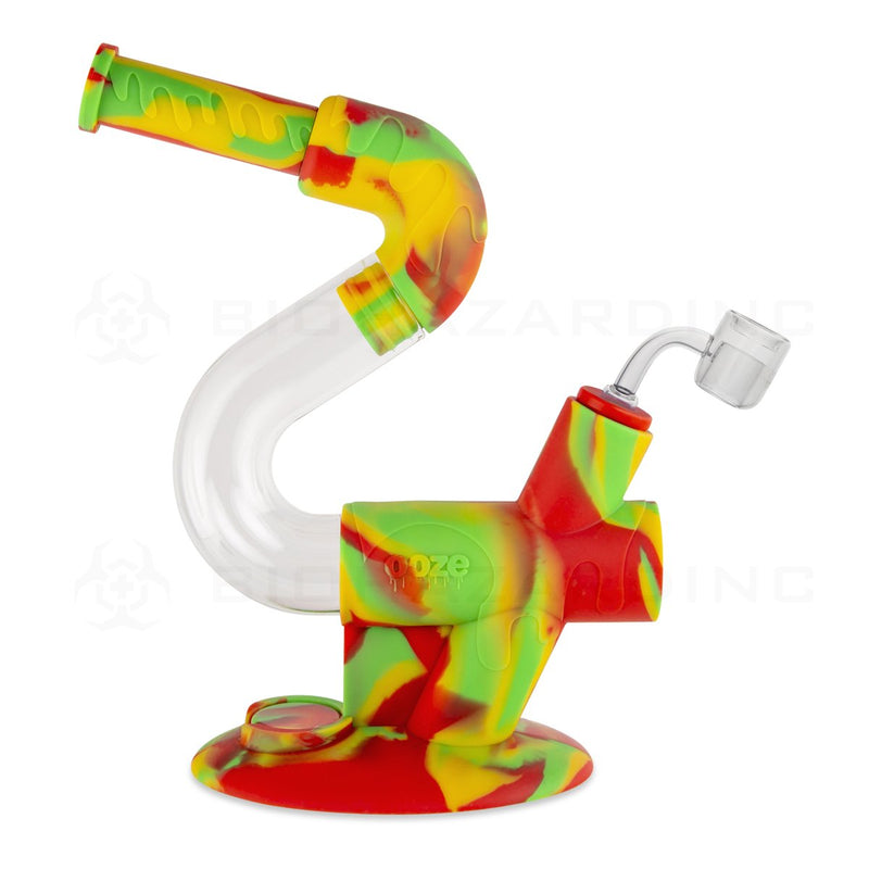 OOZE® | 4-in-1 SWERVE Hybrid Silicone Nectar Collector & Water Pipe | Rasta