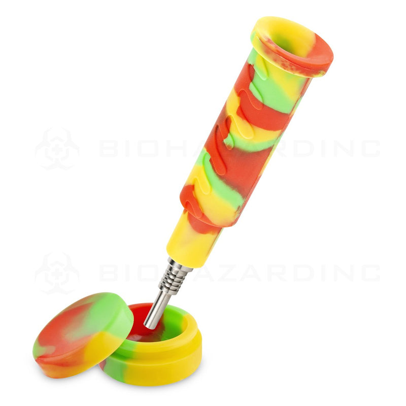 OOZE® | 4-in-1 SWERVE Hybrid Silicone Nectar Collector & Water Pipe | Rasta