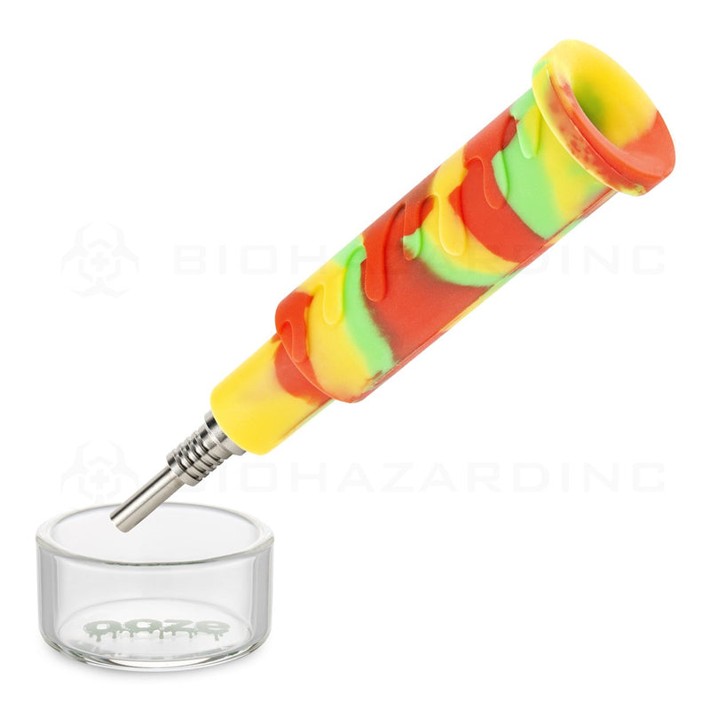 OOZE® | 4-in-1 SWERVE Hybrid Silicone Nectar Collector & Water Pipe | Rasta