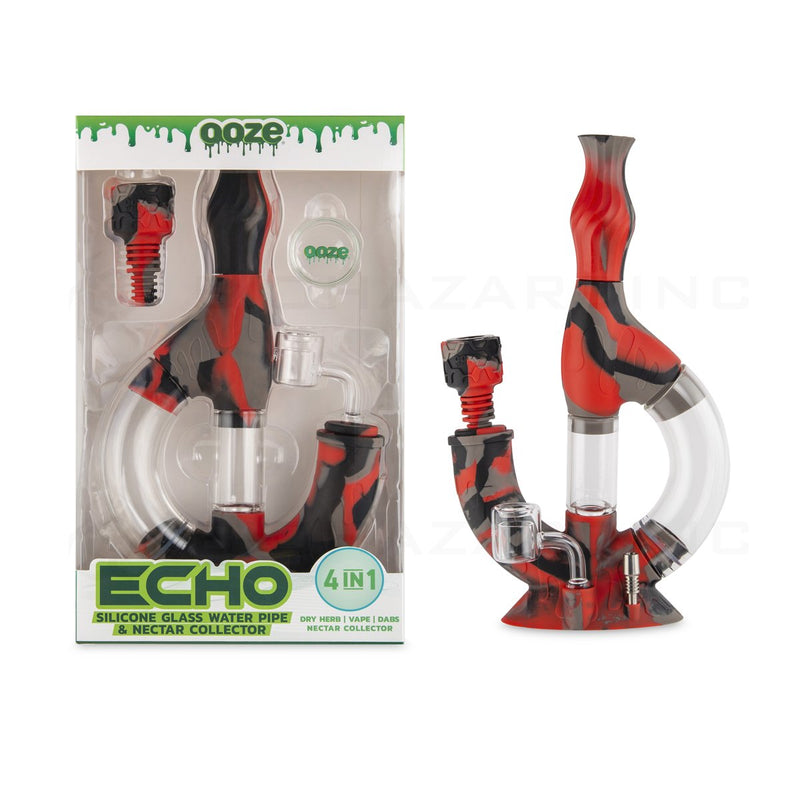 OOZE® | 4-in-1 ECHO Hybrid Silicone Nectar Collector & Water Pipe | After Midnight