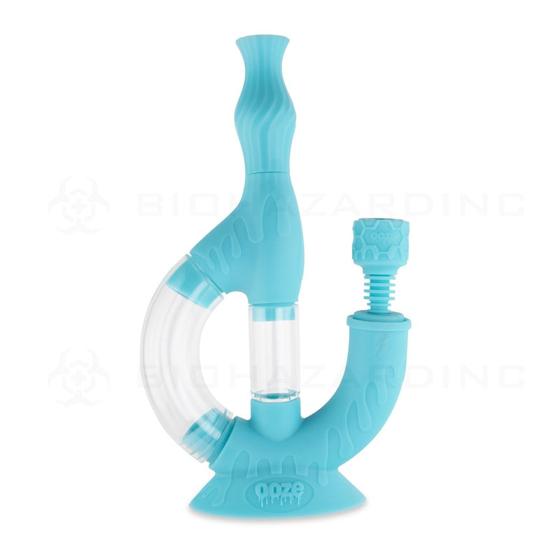 OOZE® | 4-in-1 ECHO Hybrid Silicone Nectar Collector & Water Pipe | Aqua Teal