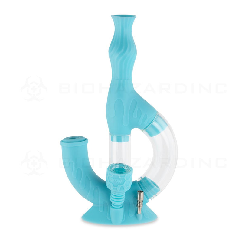 OOZE® | 4-in-1 ECHO Hybrid Silicone Nectar Collector & Water Pipe | Aqua Teal