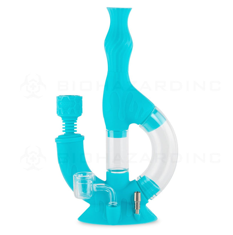 OOZE® | 4-in-1 ECHO Hybrid Silicone Nectar Collector & Water Pipe | Aqua Teal