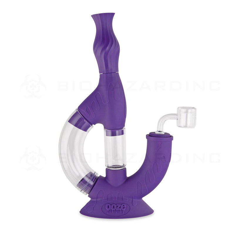 OOZE® | 4-in-1 ECHO Hybrid Silicone Nectar Collector & Water Pipe | Ultra Purple