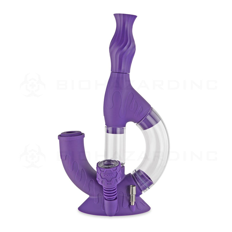 OOZE® | 4-in-1 ECHO Hybrid Silicone Nectar Collector & Water Pipe | Ultra Purple