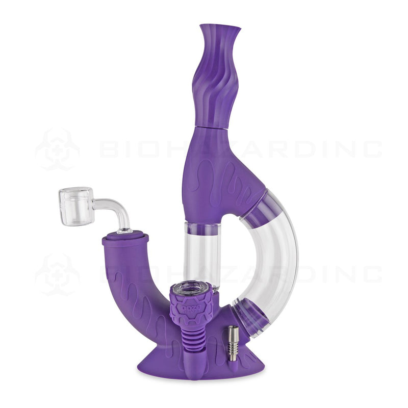 OOZE® | 4-in-1 ECHO Hybrid Silicone Nectar Collector & Water Pipe | Ultra Purple