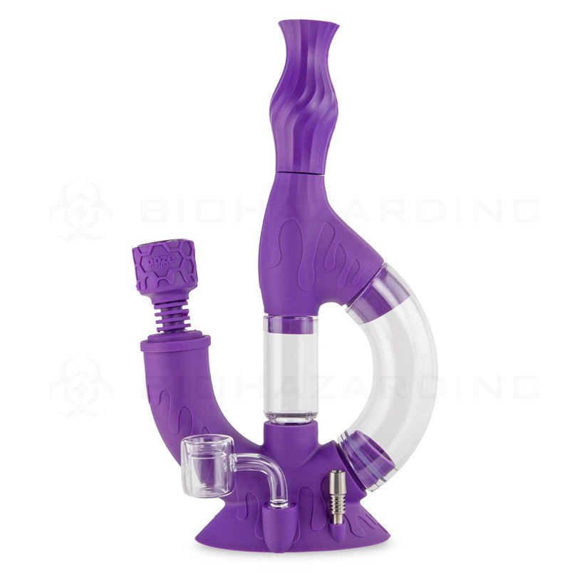 OOZE® | 4-in-1 ECHO Hybrid Silicone Nectar Collector & Water Pipe | Ultra Purple