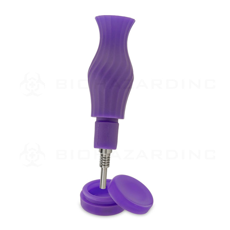 OOZE® | 4-in-1 ECHO Hybrid Silicone Nectar Collector & Water Pipe | Ultra Purple