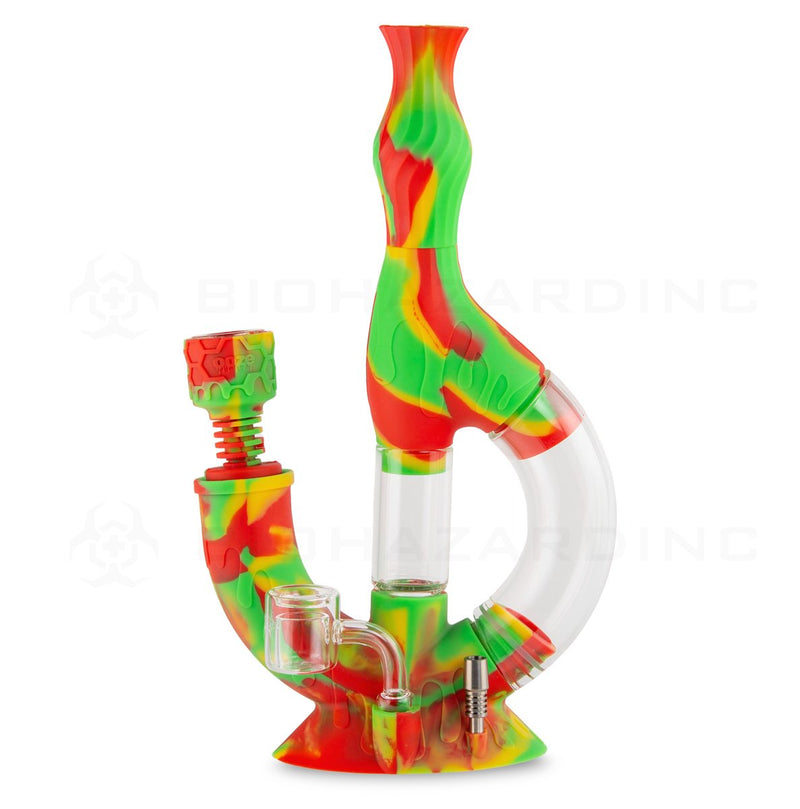 OOZE® | 4-in-1 ECHO Hybrid Silicone Nectar Collector & Water Pipe | Rasta