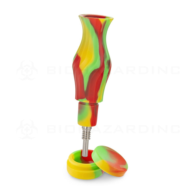 OOZE® | 4-in-1 ECHO Hybrid Silicone Nectar Collector & Water Pipe | Rasta