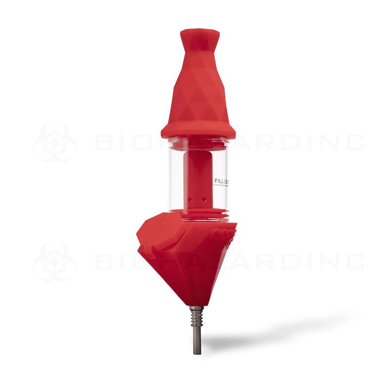 OOZE® | 4-in-1 BECTAR Silicone Nectar Collector & Water Bubbler | Scarlet