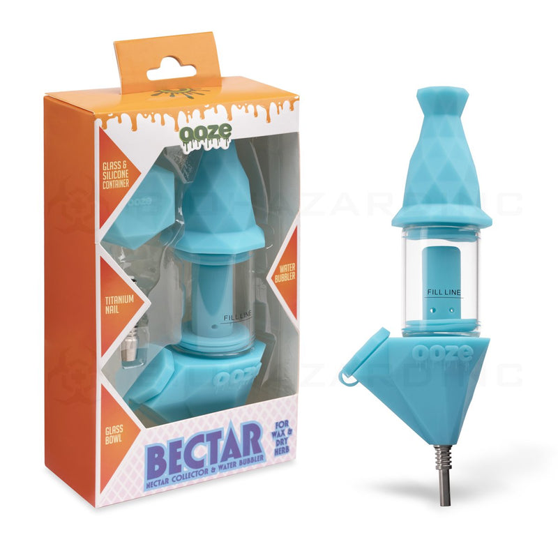 OOZE® | 4-in-1 BECTAR Silicone Nectar Collector & Water Bubbler | Aqua Teal