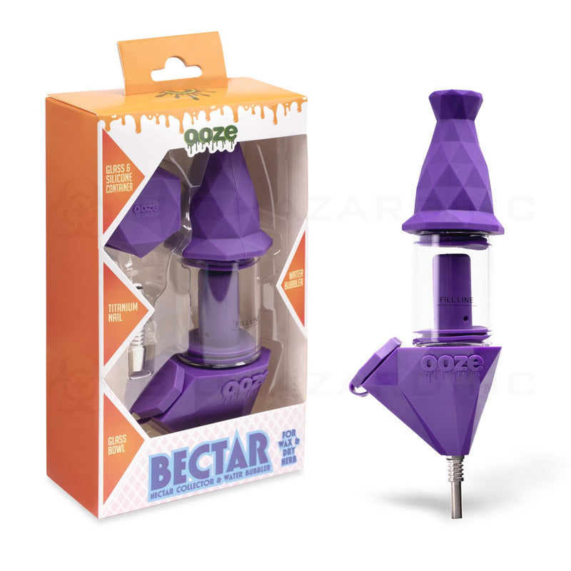 OOZE® | 4-in-1 BECTAR Silicone Nectar Collector & Water Bubbler | Ultra Purple