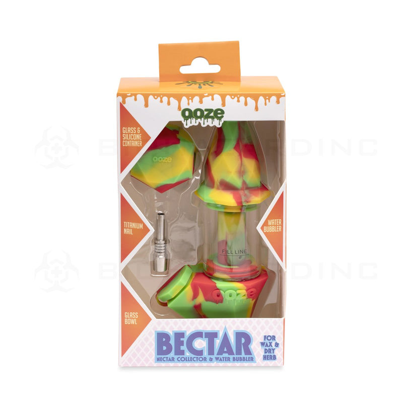 OOZE® | 4-in-1 BECTAR Silicone Nectar Collector & Water Bubbler | Rasta