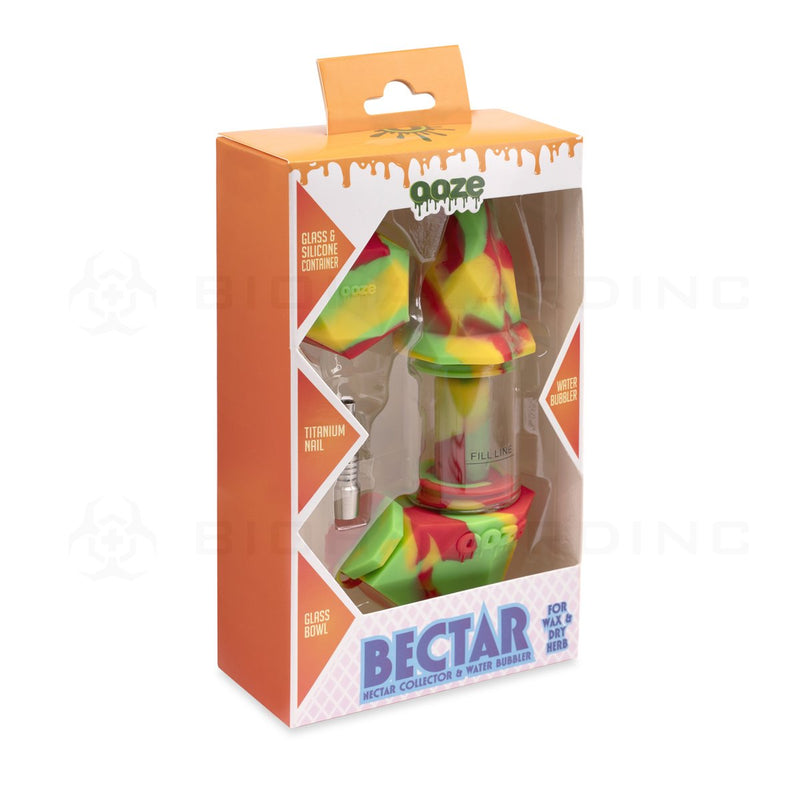 OOZE® | 4-in-1 BECTAR Silicone Nectar Collector & Water Bubbler | Rasta