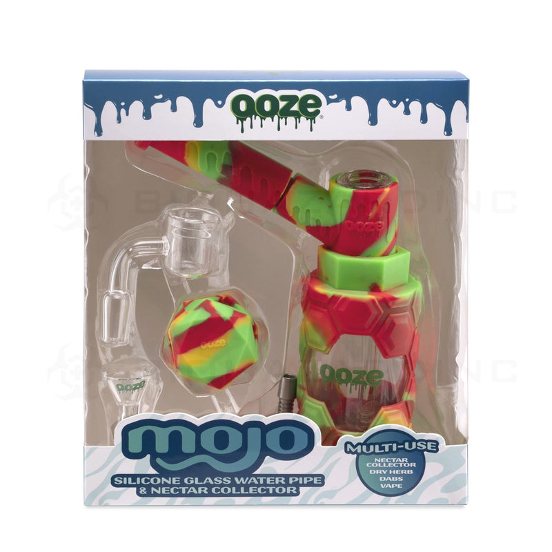 OOZE® | 4-in-1 MOJO Hybrid Silicone Nectar Collector & Water Pipe | Rasta