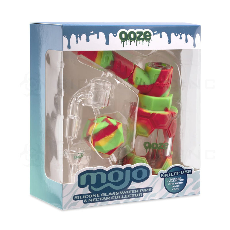 OOZE® | 4-in-1 MOJO Hybrid Silicone Nectar Collector & Water Pipe | Rasta