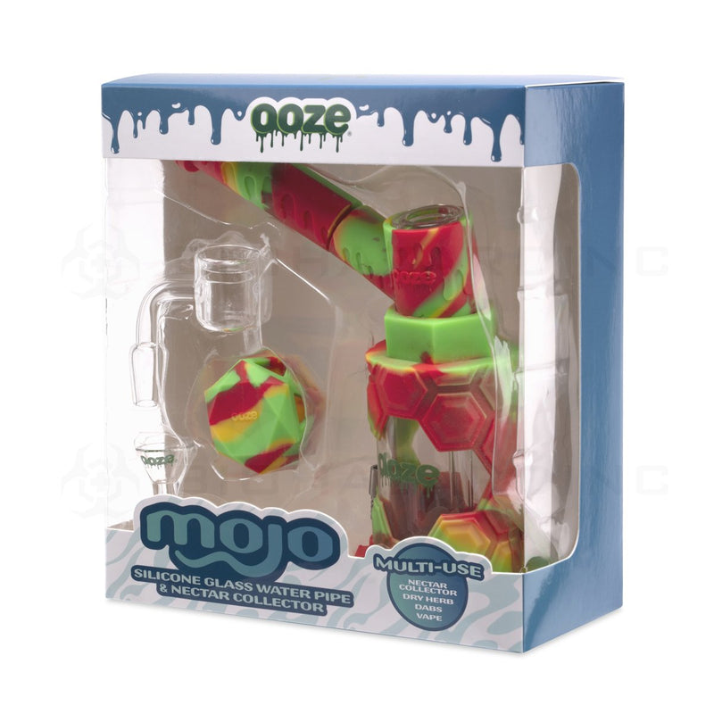 OOZE® | 4-in-1 MOJO Hybrid Silicone Nectar Collector & Water Pipe | Rasta