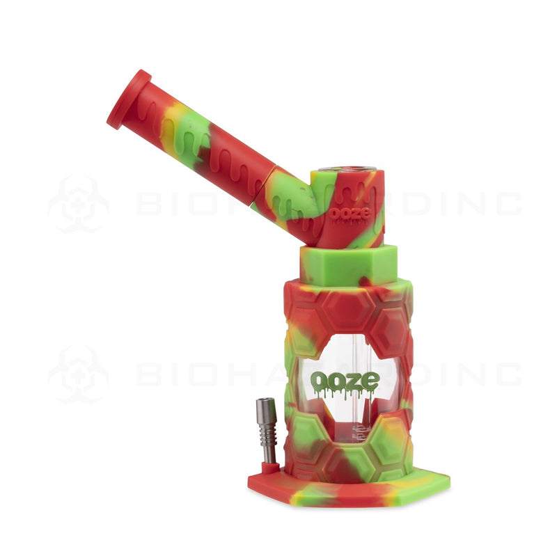 OOZE® | 4-in-1 MOJO Hybrid Silicone Nectar Collector & Water Pipe | Rasta