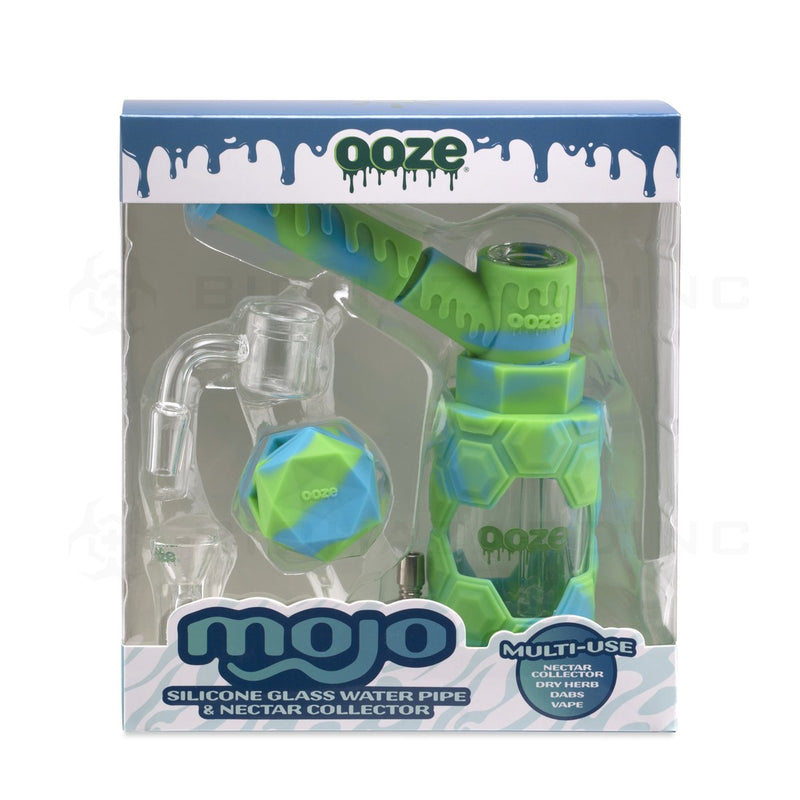 OOZE® | 4-in-1 MOJO Hybrid Silicone Nectar Collector & Water Pipe | Spring Rain