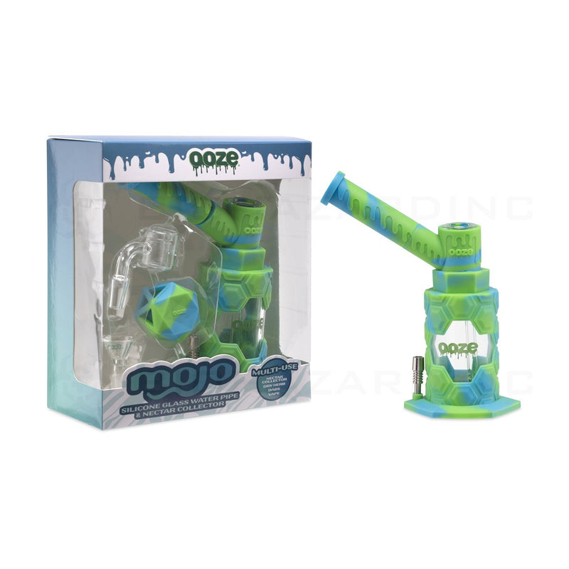 OOZE® | 4-in-1 MOJO Hybrid Silicone Nectar Collector & Water Pipe | Spring Rain