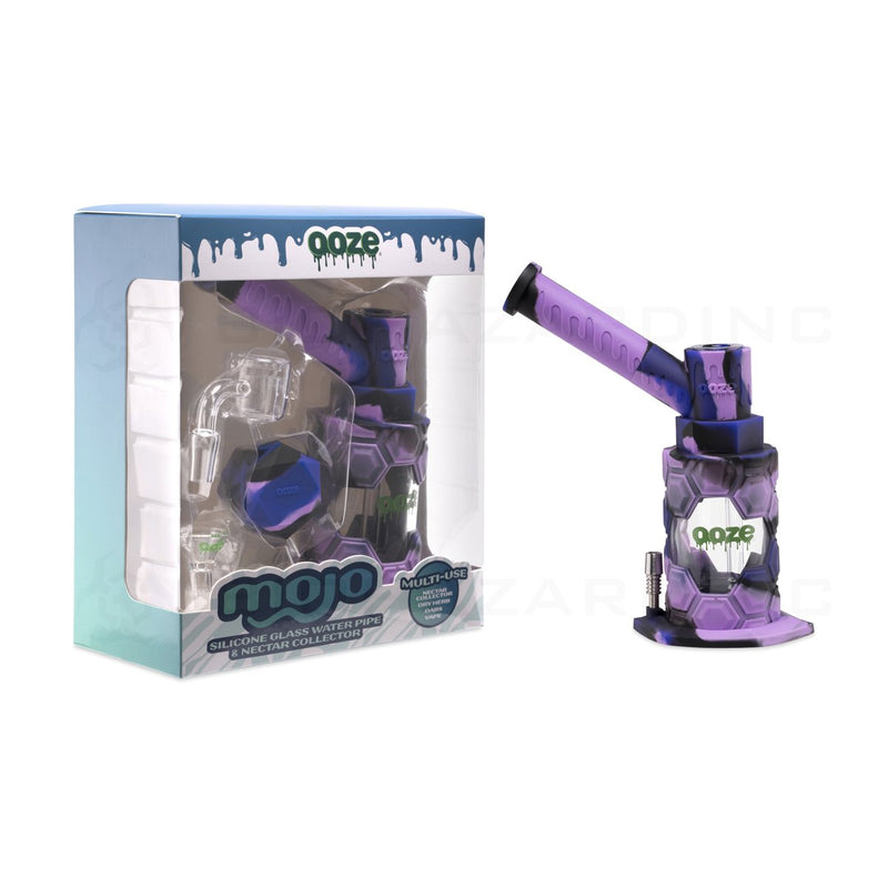 OOZE® | 4-in-1 MOJO Hybrid Silicone Nectar Collector & Water Pipe | Mystic Ink