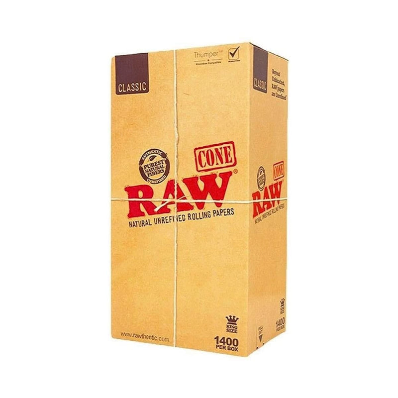 RAW® | Classic Pre Rolled Cones King Size | 1,400 Count - Limit 2