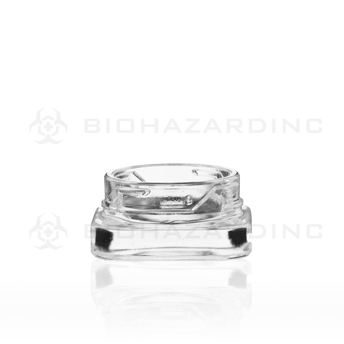 9mL Clear Square Glass Concentrate Jars | White Child Resistant Caps Included | 250 Count