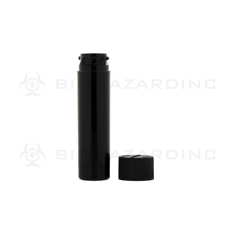 Black Vape Cartridge Tube w/ Black Cap | 72mm - 1,000 Count | Child-Resistant