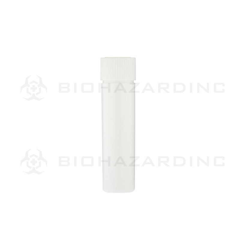 White Vape Cartridge Tube w/ White Cap | 72mm - 1,000 Count | Child-Resistant