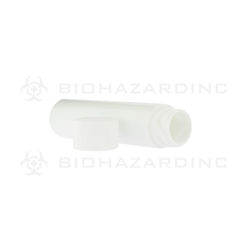 White Vape Cartridge Tube w/ White Cap | 72mm - 1,000 Count | Child-Resistant