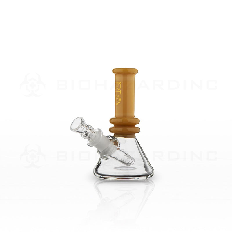 BIO Glass | 5" 25mm x 4mm Classic Mini Beaker Water Pipe | Caramel Gold