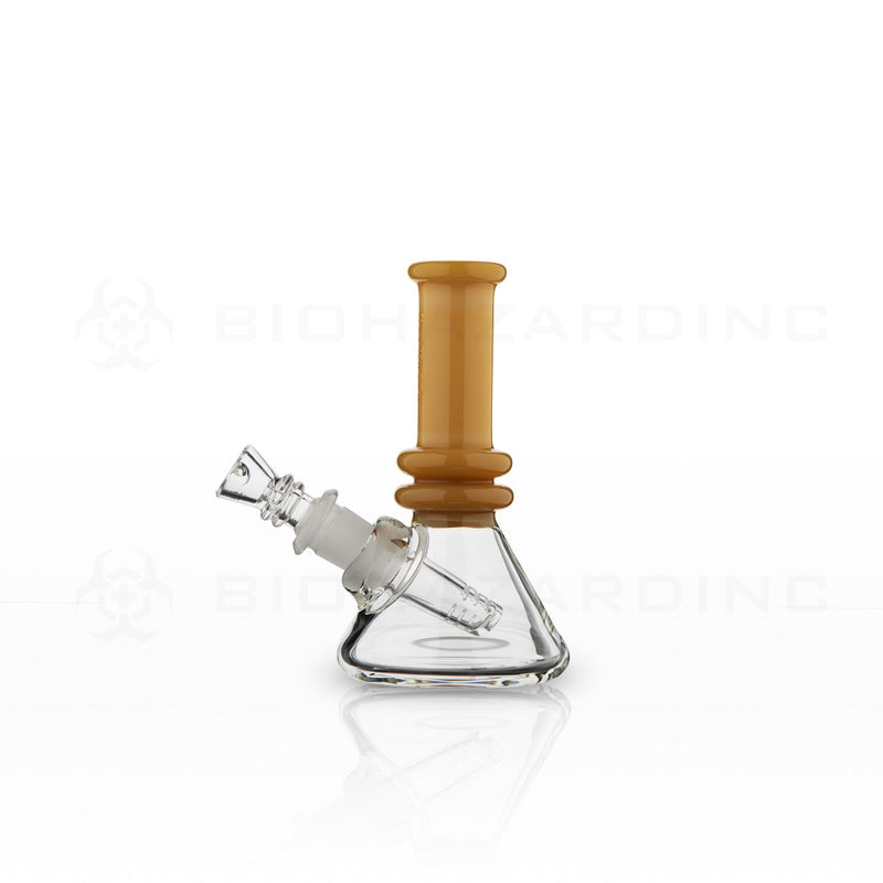 BIO Glass | 5" 25mm x 4mm Classic Mini Beaker Water Pipe | Caramel Gold