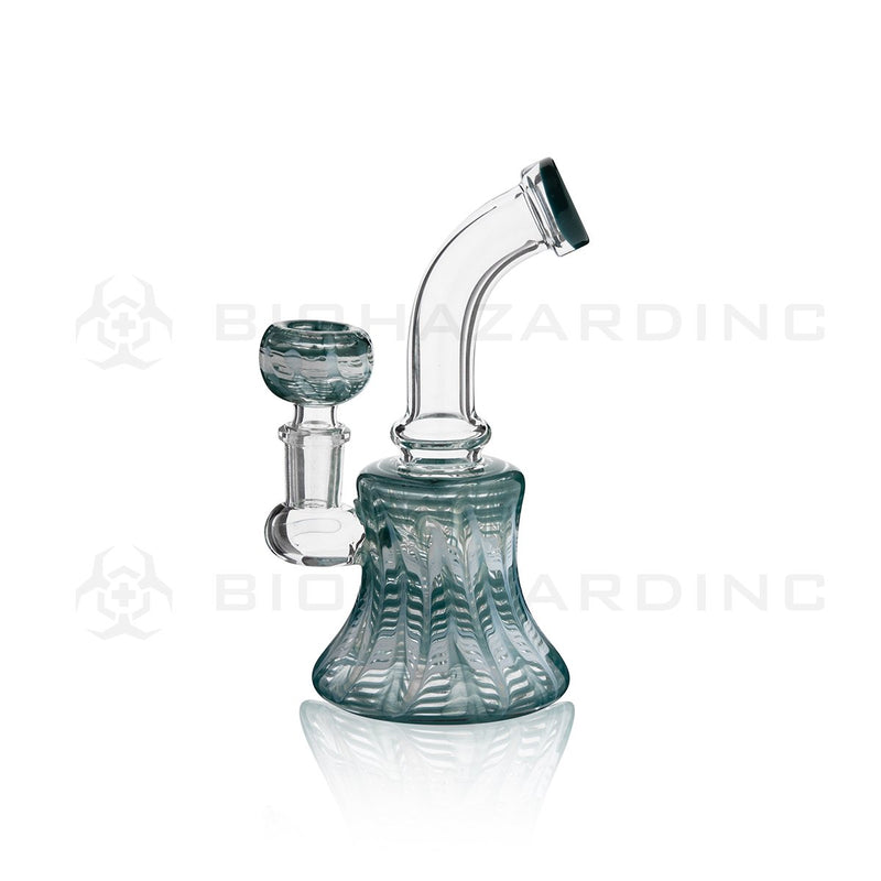 6" Raked Dab Rig / Bong w/ Banger & Bowl - Turquoise