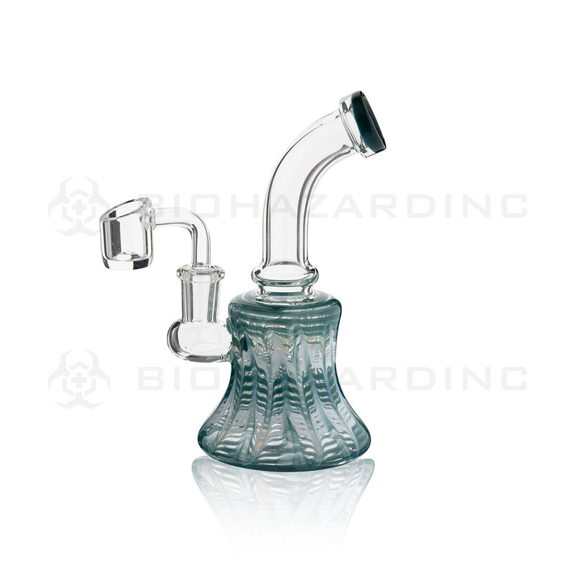 6" Raked Dab Rig / Bong w/ Banger & Bowl - Turquoise