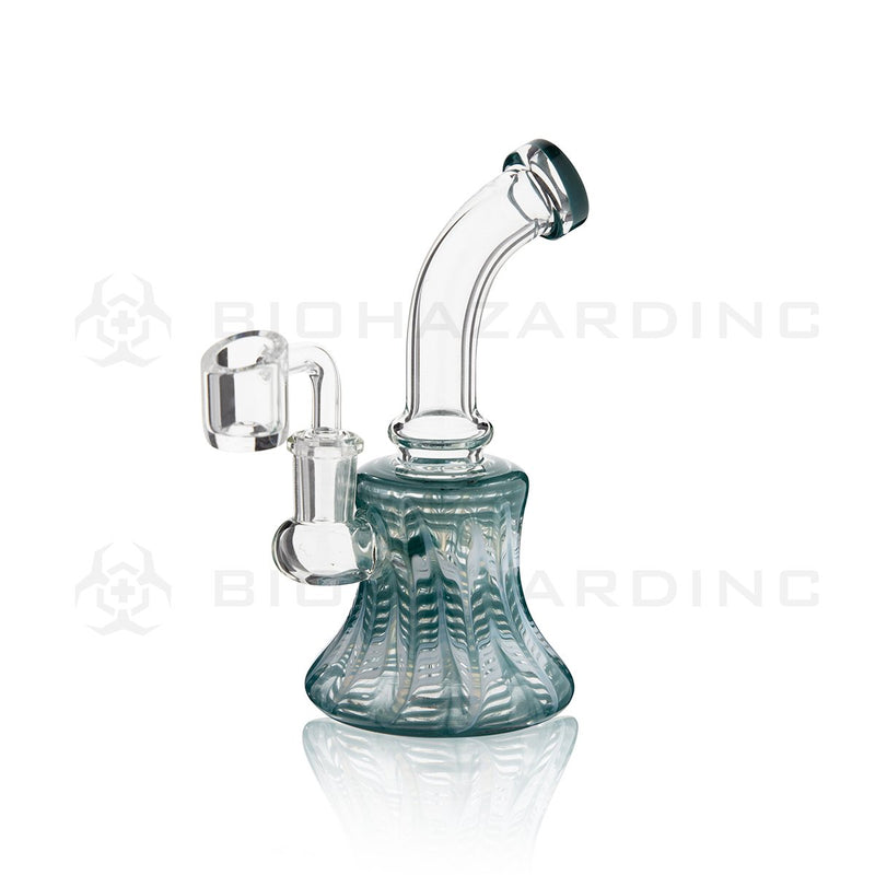 6" Raked Dab Rig / Bong w/ Banger & Bowl - Turquoise