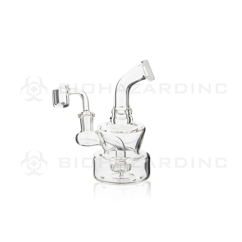 6" Dab Rig with Showerhead Perc and Banger | White Trim