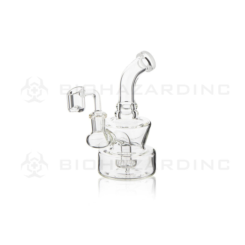 6" Dab Rig with Showerhead Perc and Banger | White Trim