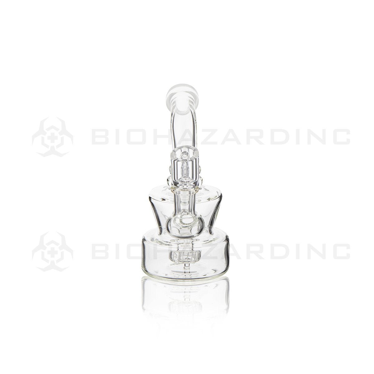 6" Dab Rig with Showerhead Perc and Banger | White Trim