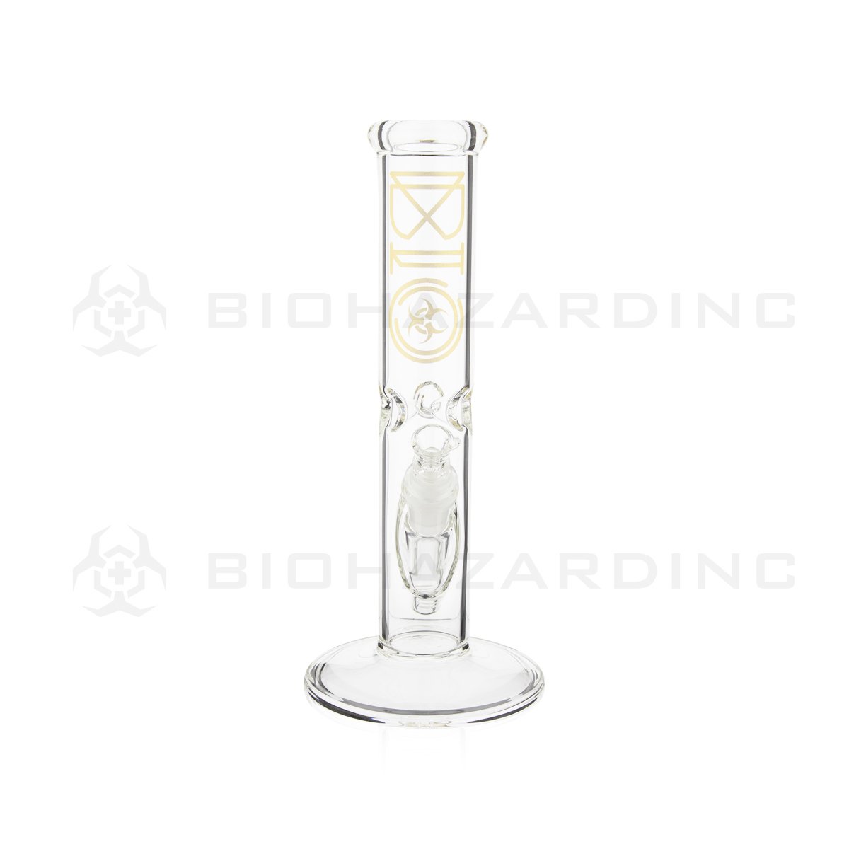 BIO Glass | 12" 50mm x 5mm Classic Straight Water Pipe | Gold