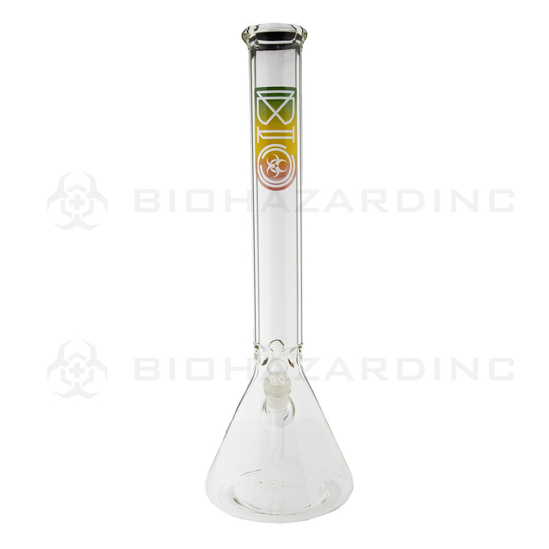 BIO Glass | 18" 50mm x 5mm Classic Beaker Water Pipe | Rasta Logo