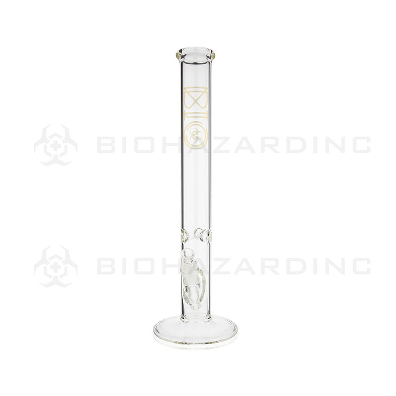 BIO Glass Straight | 18" 50mm x 5mm Classic Water Pipe | Gold