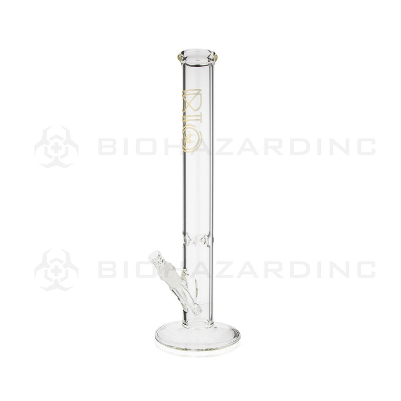 BIO Glass Straight | 18" 50mm x 5mm Classic Water Pipe | Gold