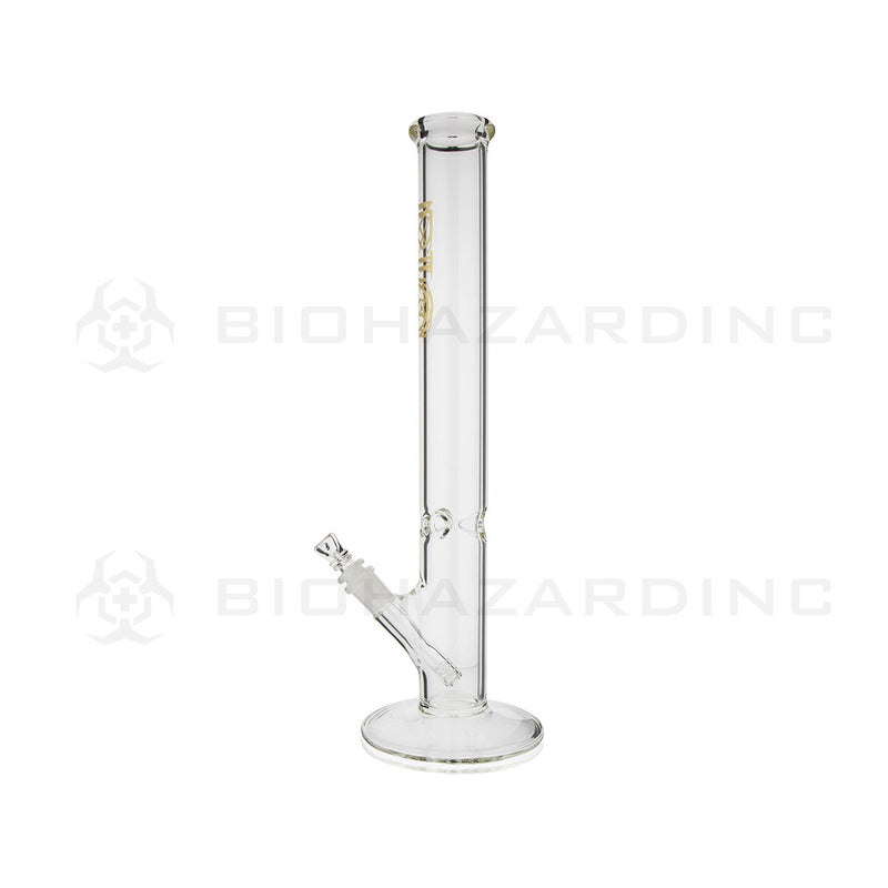 BIO Glass Straight | 18" 50mm x 5mm Classic Water Pipe | Gold