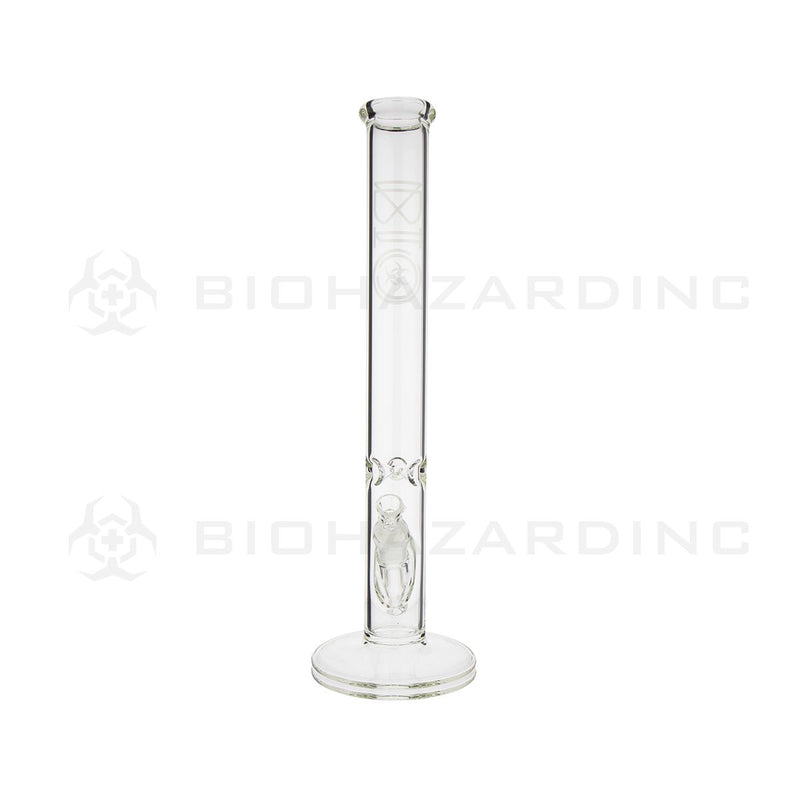 BIO Glass Straight | 18" 50mm x 5mm Classic Water Pipe | Silver