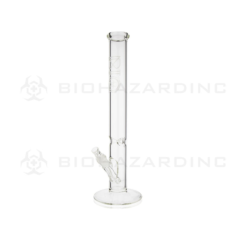 BIO Glass Straight | 18" 50mm x 5mm Classic Water Pipe | Silver