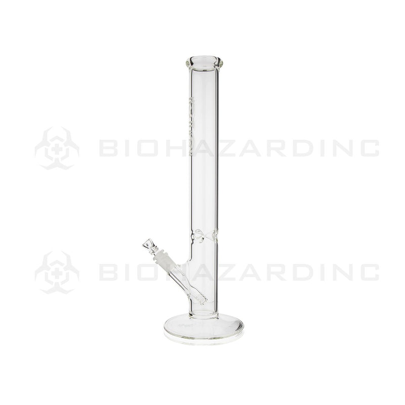 BIO Glass Straight | 18" 50mm x 5mm Classic Water Pipe | Silver