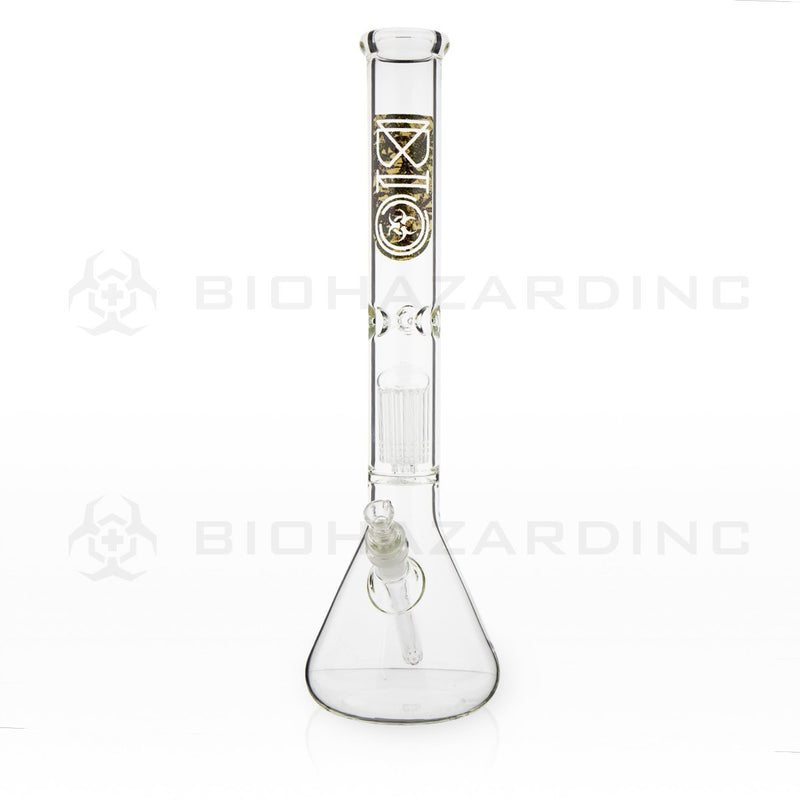 BIO Glass Single Chamber Beaker | 18" 50mm x 5mm 10 Arm Tree Perc Water Pipe | Camo