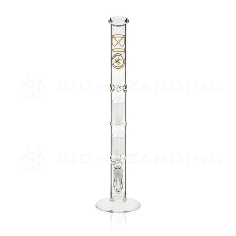 BIO Glass | 22" 50mm x 5mm Double Tree Straight Water Pipe | Gold